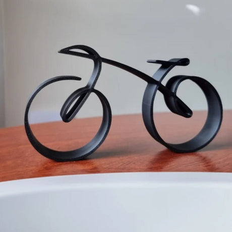 Abstract Line Sculpture – Minimalist Acrylic Bike Ornaments - Bicycle A - Large Size - 