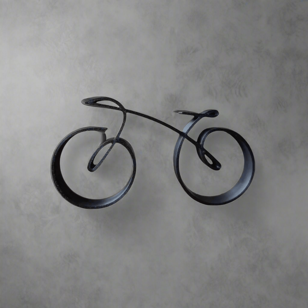 Abstract Line Sculpture – Minimalist Acrylic Bike Ornaments - Bicycle A - Large Size - 