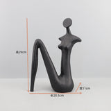 Abstract Metal Figurine Sculpture – Modern European Art Décor - 20.5x11x29CM - 