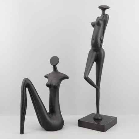 Abstract Metal Figurine Sculpture – Modern European Art Décor - 18x12x49CM - 