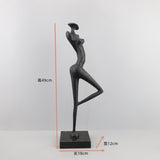 Abstract Metal Figurine Sculpture – Modern European Art Décor - 18x12x49CM - 
