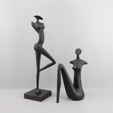 Abstract Metal Figurine Sculpture – Modern European Art Décor - 18x12x49CM - 