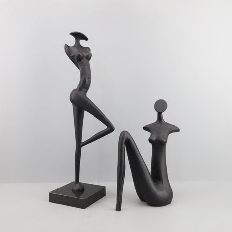Abstract Metal Figurine Sculpture – Modern European Art Décor - 18x12x49CM - 