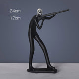 Abstract Minimalist Figurines – Modern Resin Sculptures for Home Décor - Shooting Pose - 