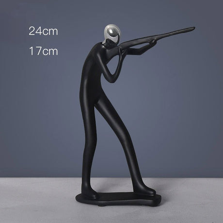 Abstract Minimalist Figurines – Modern Resin Sculptures for Home Décor - Shooting Pose - 
