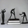 Abstract Minimalist Figurines – Modern Resin Sculptures for Home Décor - Golf Pose - 
