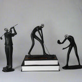 Abstract Minimalist Figurines – Modern Resin Sculptures for Home Décor - Golf Pose - 