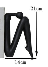 Abstract Resin Bookend Sculptures – Modern Minimalist Character Ornaments - The Thinker – Head Down (Type A) - 