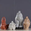 Abstract Resin Figurine Sculpture – Minimalist Modern Body Art Décor - Stone Grey Figurine - 