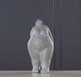 Abstract Resin Figurine Sculpture – Minimalist Modern Body Art Décor - Stone Grey Figurine - 