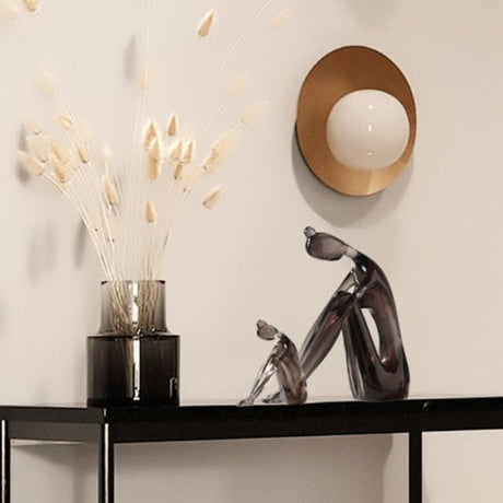 Abstract Resin Yoga Girl Sculptures – Modern Meditative Home Décor - Large - 