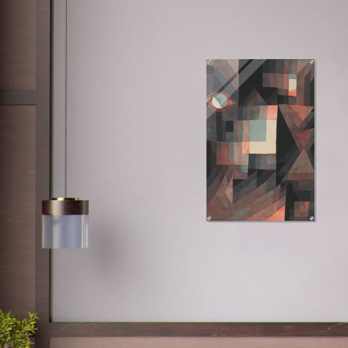 Abstract Vintage Red and Green Gradient by Paul Klee Wall art - Acrylic Print - 60x90 cm / 24x36″ - 