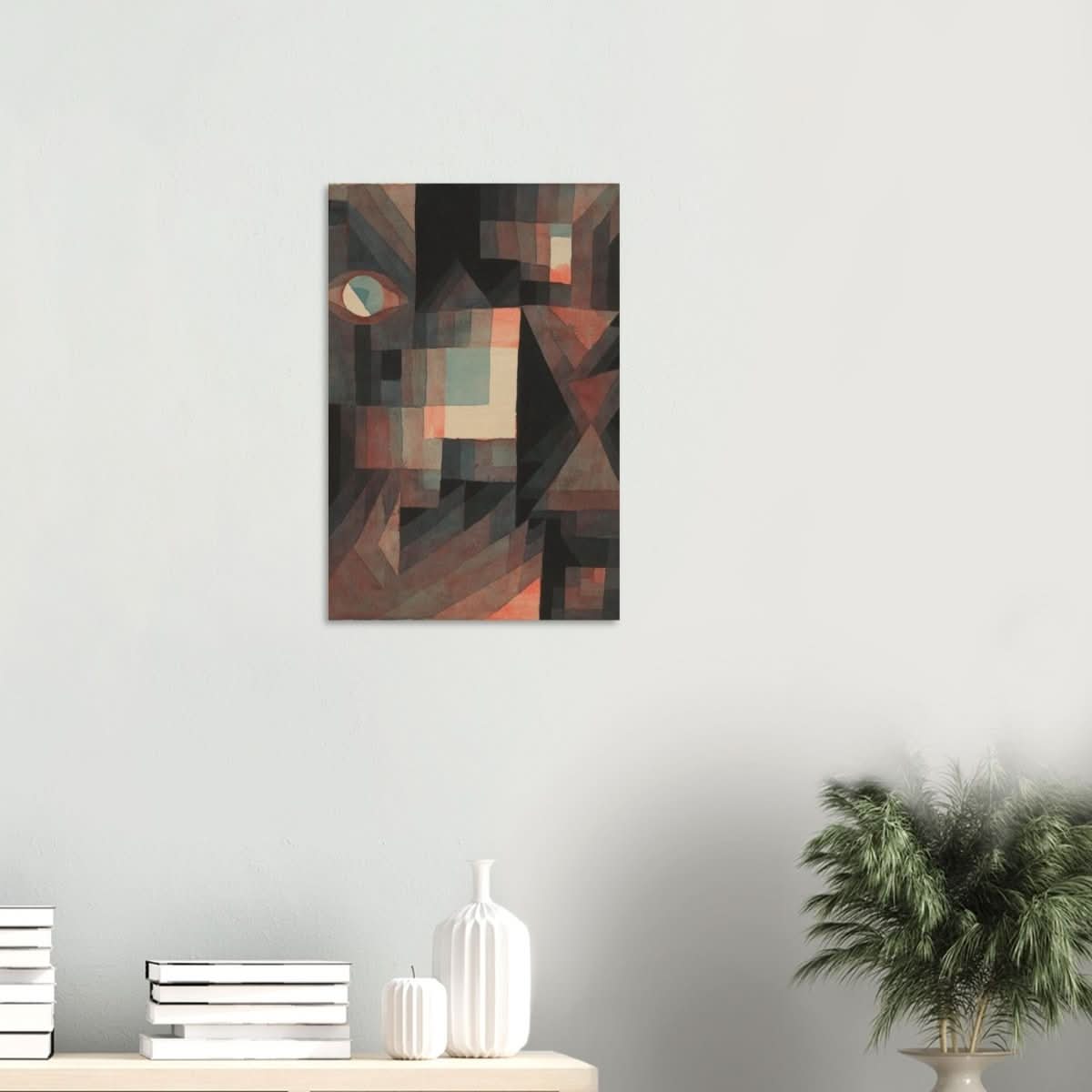 Abstract Vintage Red and Green Gradient by Paul Klee Wall art - Wood Prints - 40x60 cm / 16x24″ - 20 mm