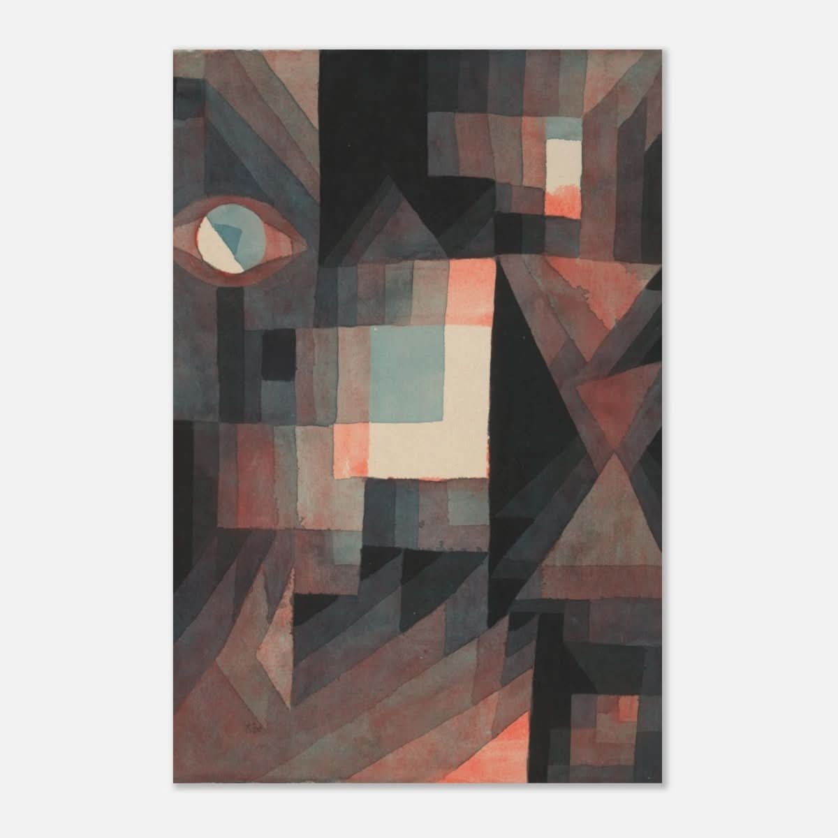 Abstract Vintage Red and Green Gradient by Paul Klee Wall art - Aluminum Print - 50x75 cm / 20x30″ - 
