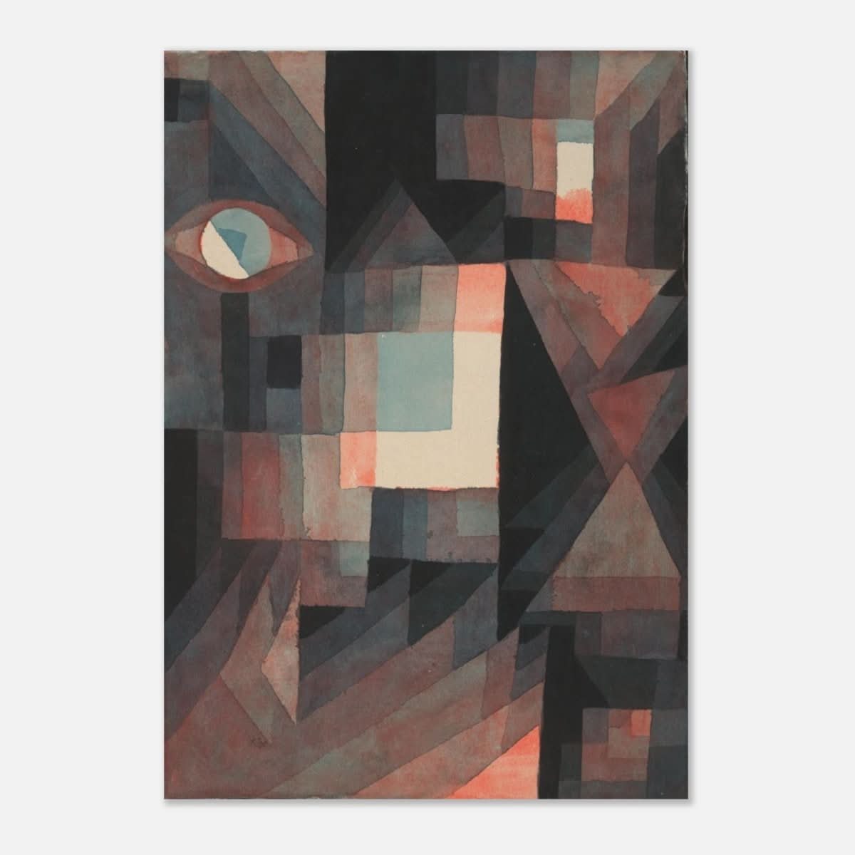 Abstract Vintage Red and Green Gradient by Paul Klee Wall art - Aluminum Print - 70x100 cm / 28x40″ - 
