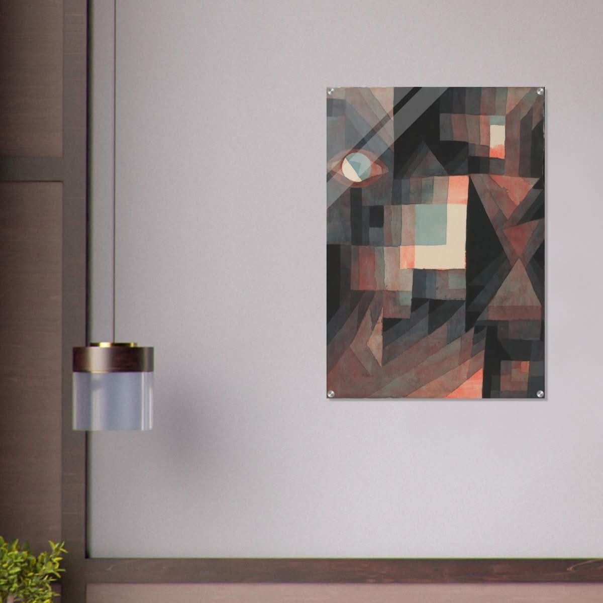 Abstract Vintage Red and Green Gradient by Paul Klee Wall art - Acrylic Print - 70x100 cm / 28x40″ - 