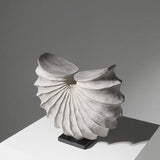 Abstract Wave Sculpture – Modern Nordic Resin Wood - Effect Ornament - 33 x 12 x 28CM - 