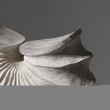 Abstract Wave Sculpture – Modern Nordic Resin Wood - Effect Ornament - 33 x 12 x 28CM - 