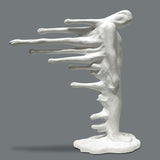 Abstract Wind Walker Sculpture – Modern Resin Art Décor | Walker Figure Sculpture Decoration - Black - 