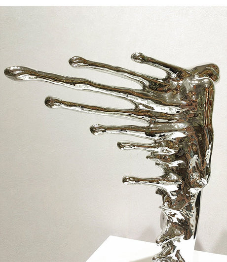 Abstract Wind Walker Sculpture – Modern Resin Art Décor | Walker Figure Sculpture Decoration - Black - 