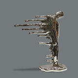 Abstract Wind Walker Sculpture – Modern Resin Art Décor | Walker Figure Sculpture Decoration - Black - 