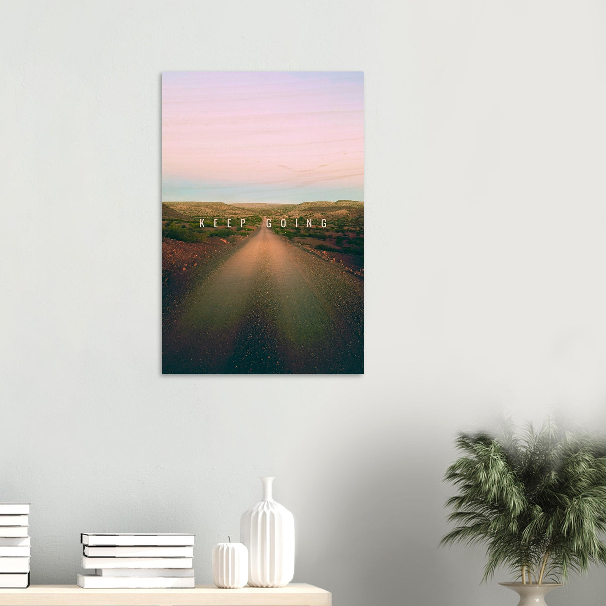 da vinci motivational wall art keep going