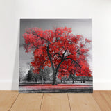 crimson crown monochrome autumn elegance wall art print60x60 cm / 24x24″Acrylic Print
