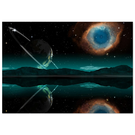celestial reflections a portal beyond the stars wall art print20x30 cm / 8x12″Aluminum Print