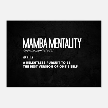  motivational wall art mamba mentality