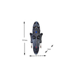 African Tribal Resin Mask Wall Art – Handcrafted Home & Bar Décor (14x6 in) - A - 