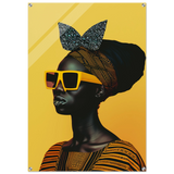 AfroFuturist Muse – Bold Afrocentric Portrait Wall Art Print - Acrylic Print - 70x100 cm / 28x40″ - 