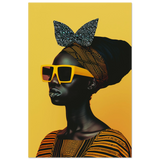 AfroFuturist Muse – Bold Afrocentric Portrait Wall Art Print - Fine Art Poster - 60x90 cm / 24x36″ - 