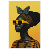AfroFuturist Muse – Bold Afrocentric Portrait Wall Art Print - Fine Art Poster - 30x45 cm / 12x18″ - 