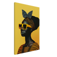 AfroFuturist Muse – Bold Afrocentric Portrait Wall Art Print - Canvas - 60x90 cm / 24x36″ - 