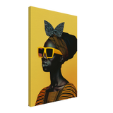 AfroFuturist Muse – Bold Afrocentric Portrait Wall Art Print - Canvas - 40x60 cm / 16x24″ - 