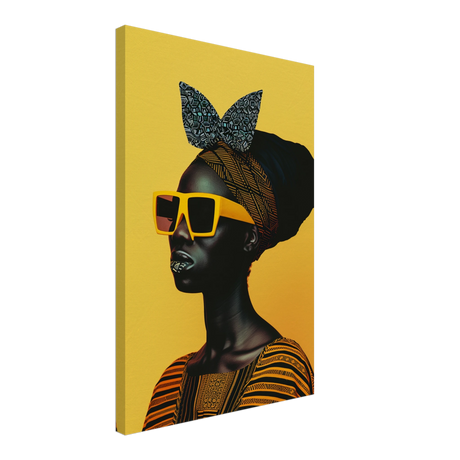 AfroFuturist Muse – Bold Afrocentric Portrait Wall Art Print - Canvas - 40x60 cm / 16x24″ - 