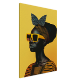 AfroFuturist Muse – Bold Afrocentric Portrait Wall Art Print - Canvas - 70x100 cm / 28x40″ - 