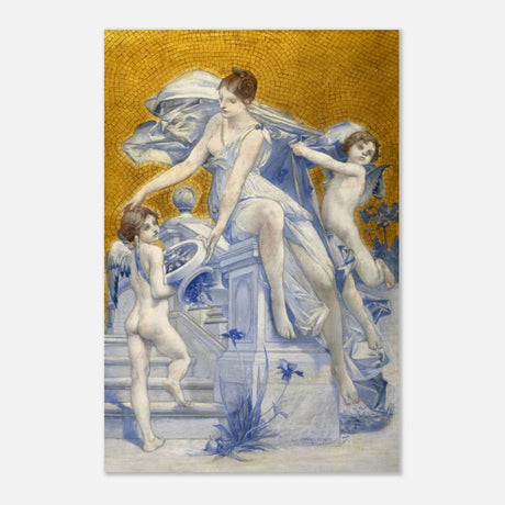 Allegorie De La Fortune by Luc - Olivier Merson | Vintage wall art print - Wood Prints - 30x45 cm / 12x18″ - 