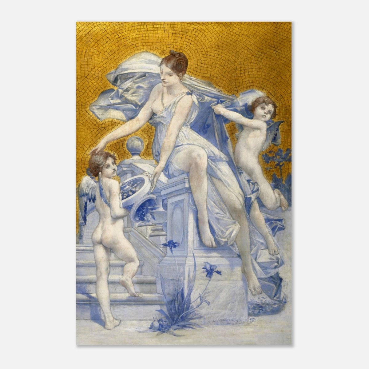 Allegorie De La Fortune by Luc - Olivier Merson | Vintage wall art print - Wood Prints - 50x75 cm / 20x30″ - 