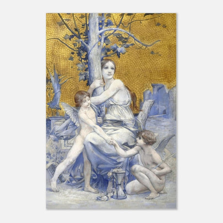 Allégorie du temps by Luc - Olivier Merson | Vintage wall art print | allegory of time - Aluminum Print - 50x75 cm / 20x30″ - 