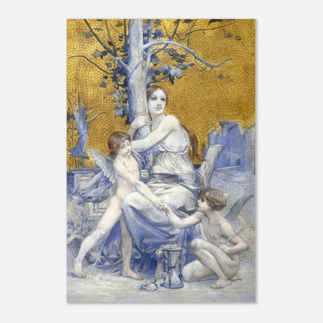 Allégorie du temps by Luc - Olivier Merson | Vintage wall art print | allegory of time - Aluminum Print - 40x60 cm / 16x24″ - 
