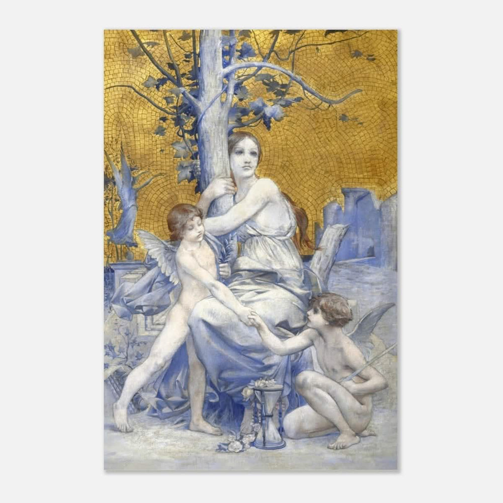 Allégorie du temps by Luc - Olivier Merson | Vintage wall art print | allegory of time - Aluminum Print - 30x45 cm / 12x18″ - 