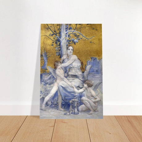 Allégorie du temps by Luc - Olivier Merson | Vintage wall art print | allegory of time - Brushed Aluminum Print - 30x45 cm / 12x18″ - 