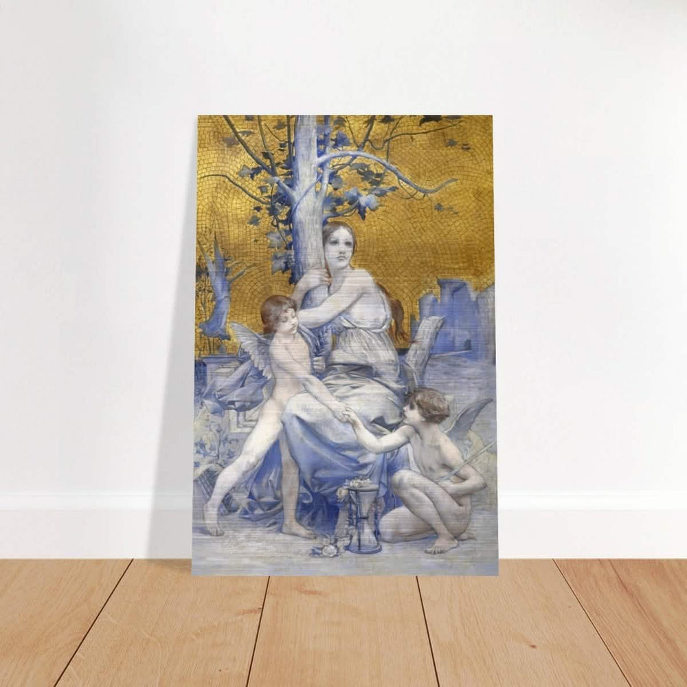 Allégorie du temps by Luc - Olivier Merson | Vintage wall art print | allegory of time - Brushed Aluminum Print - 60x90 cm / 24x36″ - 