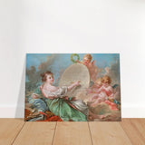 Allegory of Painting by Francois Bouche - Brushed Aluminum Print - 70x100 cm / 28x40″ - 