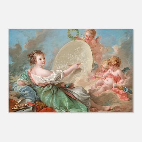 Allegory of Painting by Francois Bouche - Aluminum Print - 40x60 cm / 16x24″ - 