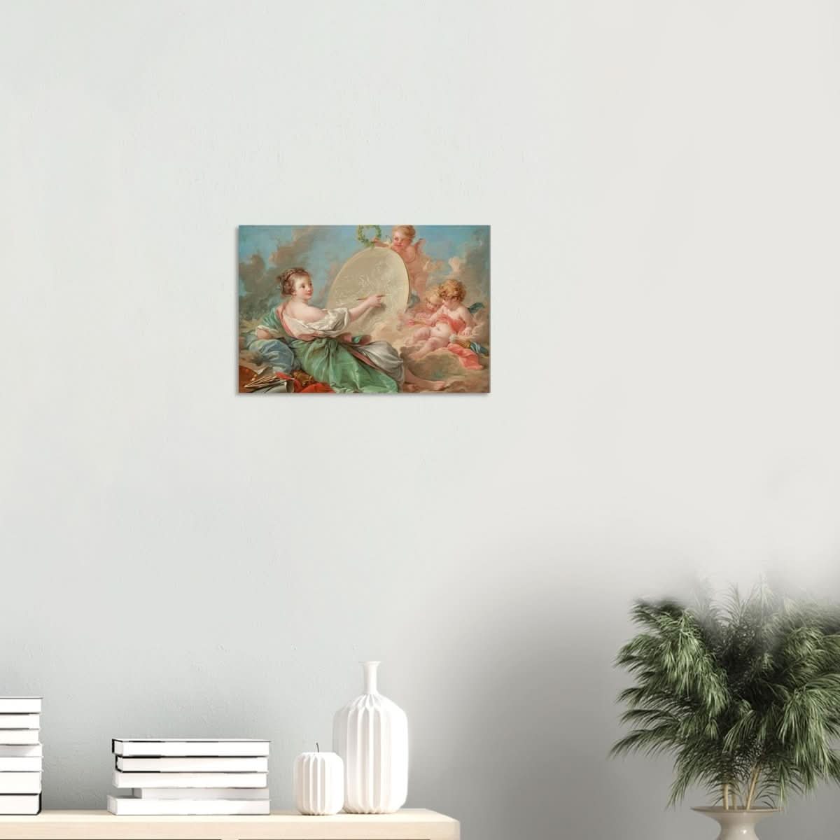 Allegory of Painting by Francois Bouche - Wood Prints - 30x45 cm / 12x18″ - 20 mm