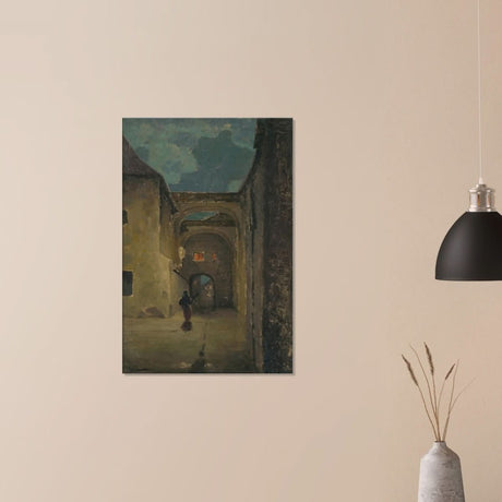 Alley in the evening by Lajos Csordák - Canvas - 60x90 cm / 24x36″ - Slim