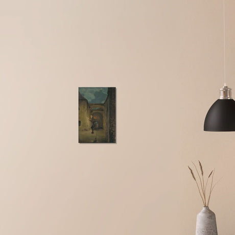 Alley in the evening by Lajos Csordák - Canvas - 30x45 cm / 12x18″ - Slim