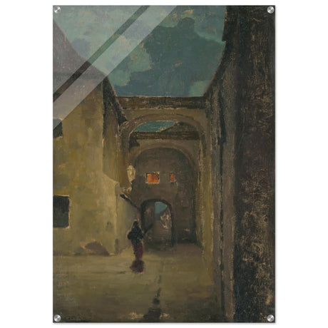 Alley in the evening by Lajos Csordák - Acrylic Print - 70x100 cm / 28x40″ - 